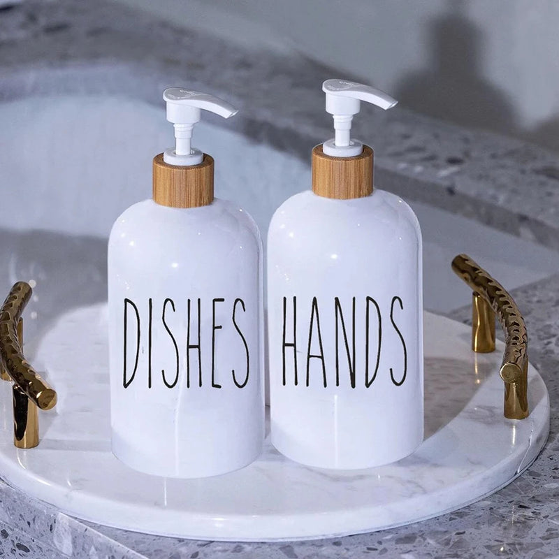 Saboneteira para Cozinha, Louça ou Mãos, Saboneteira para Banheiro, Recarregável, 500 ml / 16 oz