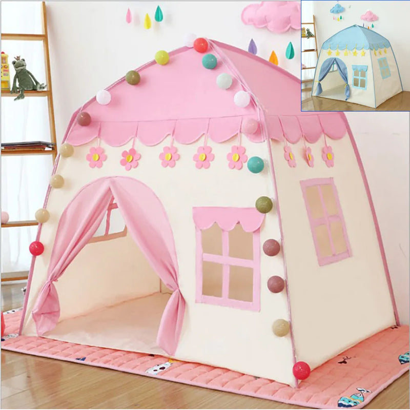 barraca do bebê portátil, brinquedos para crianças, tendas dobráveis, para meninas, rosa, princesa, castelo, decoração do quarto, 1.35m