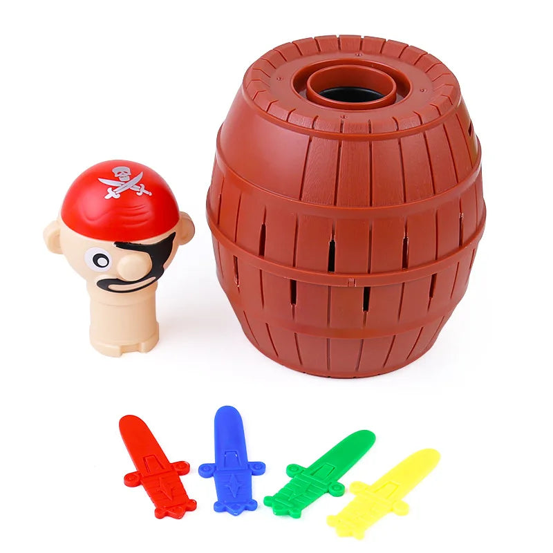 Brinquedo Divertido Barril do Pirata – Jogo da Sorte com Pirata Pulando, Espadas e Brincadeira Surpresa para Toda a Família, Presente para Crianças