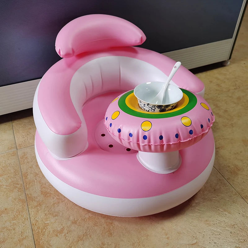 Assento de bebê multifuncional, sofá inflável, cadeira de jantar do bebê, cadeira de alimentação do bebê, para crianças aprendendo