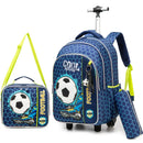 Mochila Escolar de Rodinhas para Crianças com Estojo Térmico