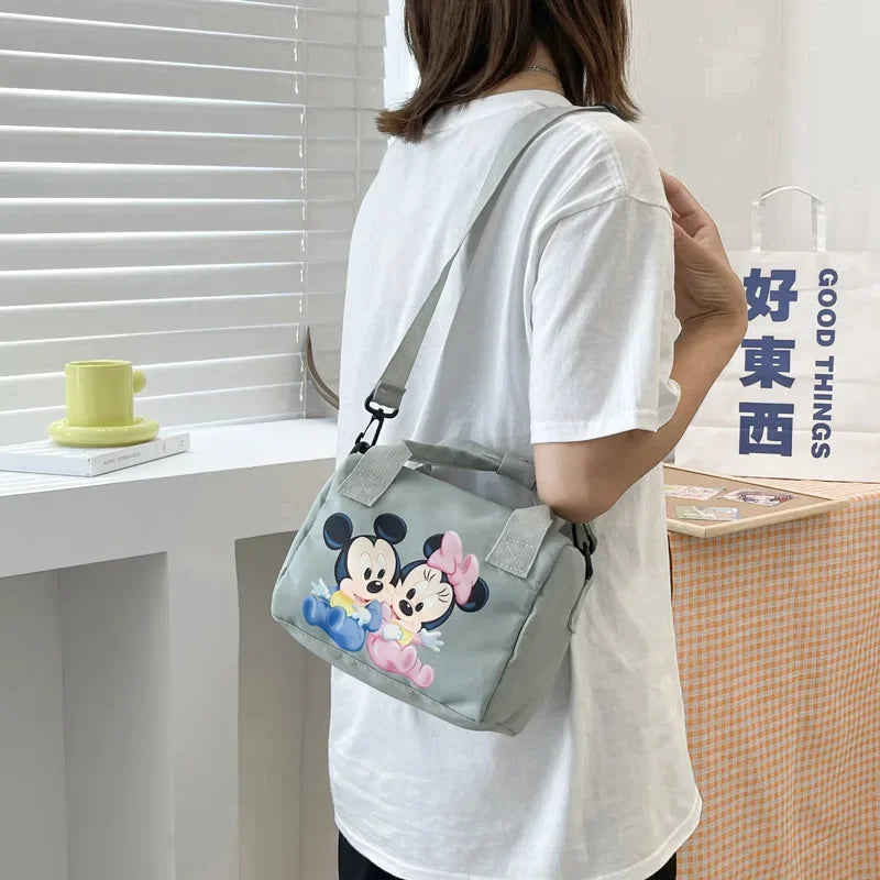 Disney - Bolsa de Ombro do Mickey e Minnie para homens e mulheres, Minnie Mouse, Bolsa Mensageiro, Moda