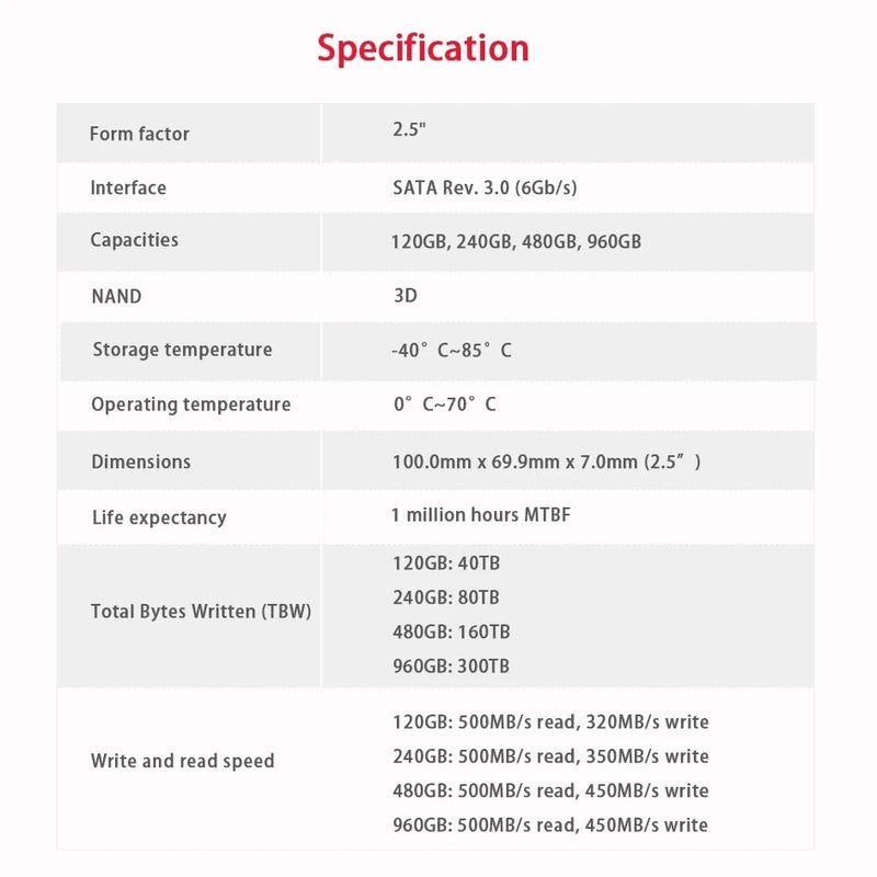 Kingston - Disco rígido SSD SATA A400 SATAIII, 2,5 polegadas, unidade de estado sólido, para notebook e PC desktop