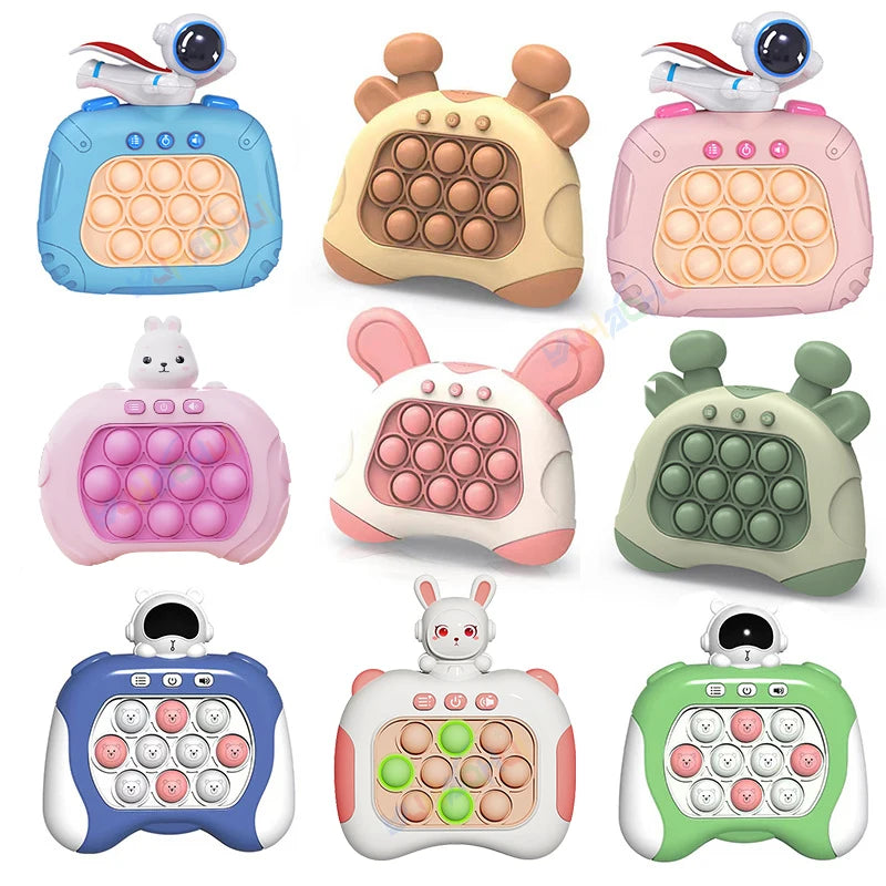 Jogo Quick Push com Luz Pop Eletrônica, Fidget Brinquedos para Crianças e Adultos, Anti Stress Relief, Brinquedos Sensoriais para Meninos e Meninas, Jogos Divertidos, Presente de Natal
