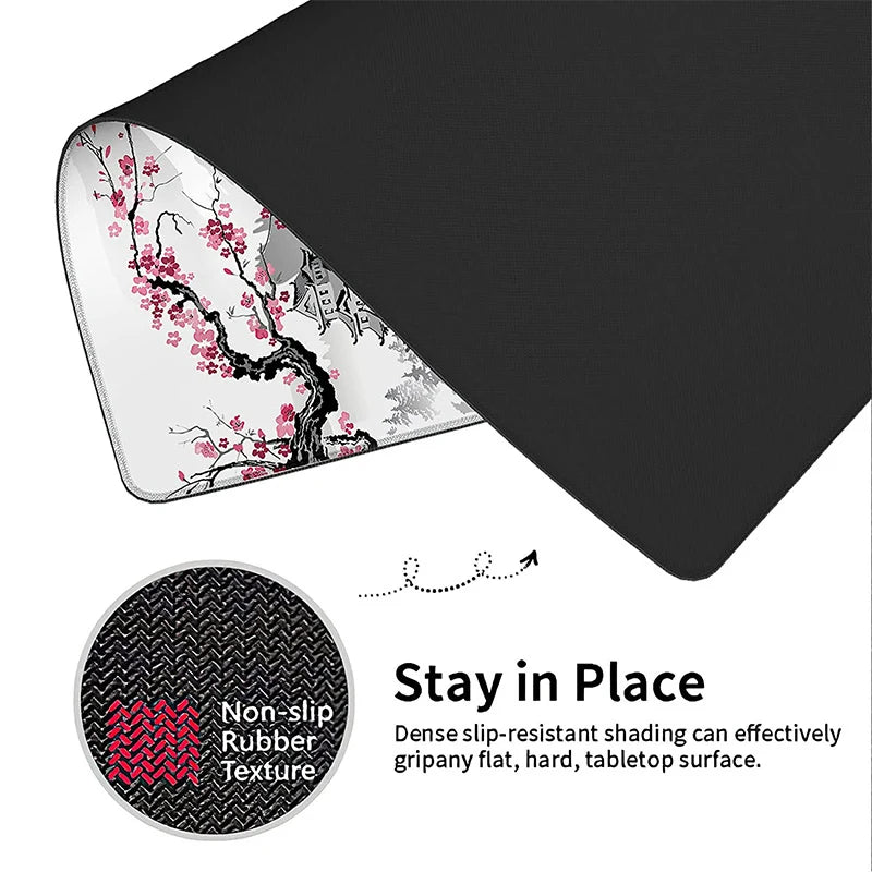 Sakura - Mousepad grande para teclado + mouse, para computadores desktop