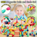 Brinquedo de blocos de construção magnéticos STEM, Conjunto de Construção Magnética, Ímã Ball Sticks, Rod Games, Montessori Brinquedos Educativos para Crianças