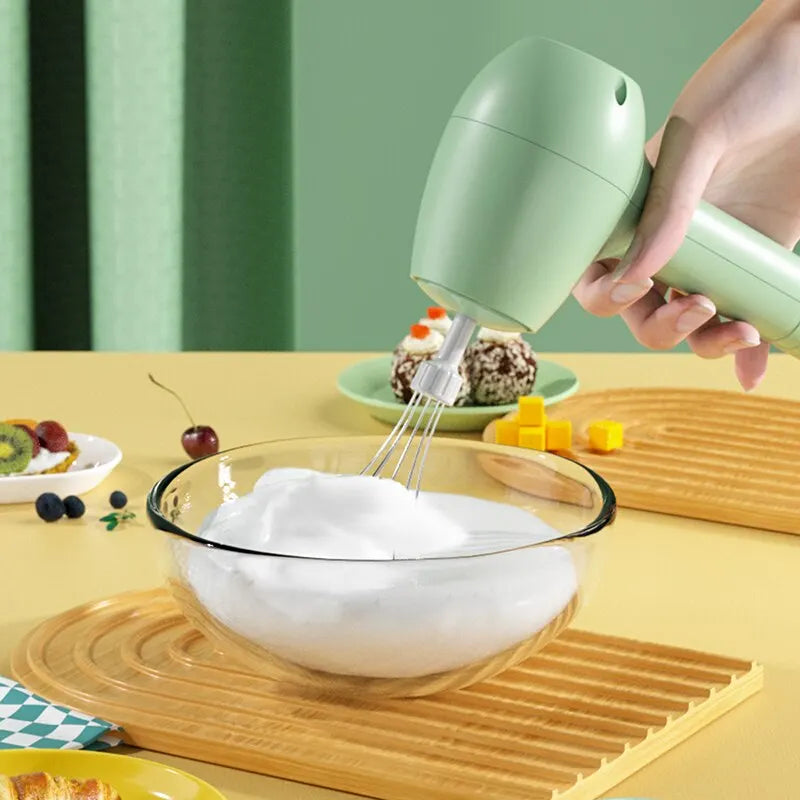 Misturador de alimentos elétrico portátil sem fio, batedor automático, ferramenta cozinha