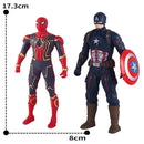 Brinquedos Action Figure para Crianças, Anime Marvel Figures, Homem-Aranha, Hulk, Iron Man, Cartoon Kids Toy, Presente de Natal, Glow Doll Hobbies, 17 cm