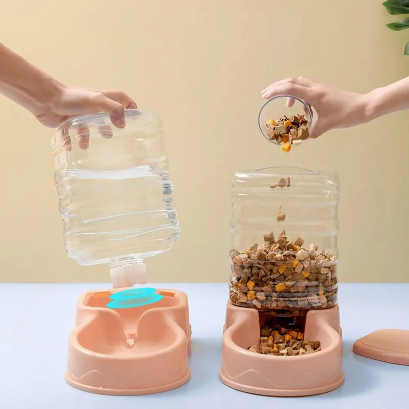 Comedouro e Bebedouro Automático para Pets – 3.8L, Material PP, Ideal para Gatos e Cães