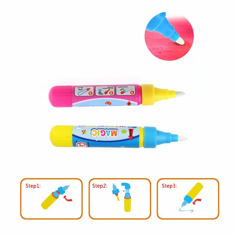 Caneta Mágica para Tapete de Desenho - Ferramenta de Substituição para Brinquedos Educativos, Caneta para Pintura e Escrita no Tapete de Água para Crianças