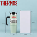 Garrafa de água de aço inoxidável com alça, Copo de viagem isolado a vácuo, Copo para aventura Quencher H2.0, 30oz, 40 oz