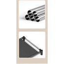 Sapateira de metal elegante, organizador simples de calçados, suporte que economiza espaço, prateleira preta para sala de estar