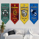 Bandeira temática Harry Potter, filme de Hogwarts, decoração de festa interior, brinquedos infantis presentes, Sonserina, Grifinória, Lufa-Lufa, Corvinal