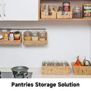 Bandeja De Vime Tecida À Mão, Cestas De Vime, Quadrado, Cozinha, Casa, Escritório