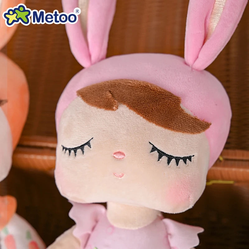 Metoo original 34cm, angela bonecas macio bonito coelho brinquedo de pelúcia chupeta crianças bonecas meninas brinquedos das crianças presente brinquedos