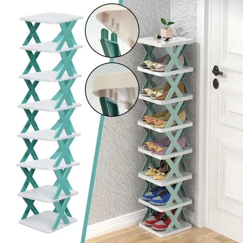 Sapateiras para família, organizador de sapatos, prateleira simples multi-camada