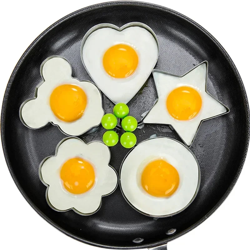 Molde De Ovo Frito De Aço Inoxidável, Panquecas De Coração, Cozimento Almoço, Ferramentas de Cozinha, Acessórios De Cozinha, forma, modelar