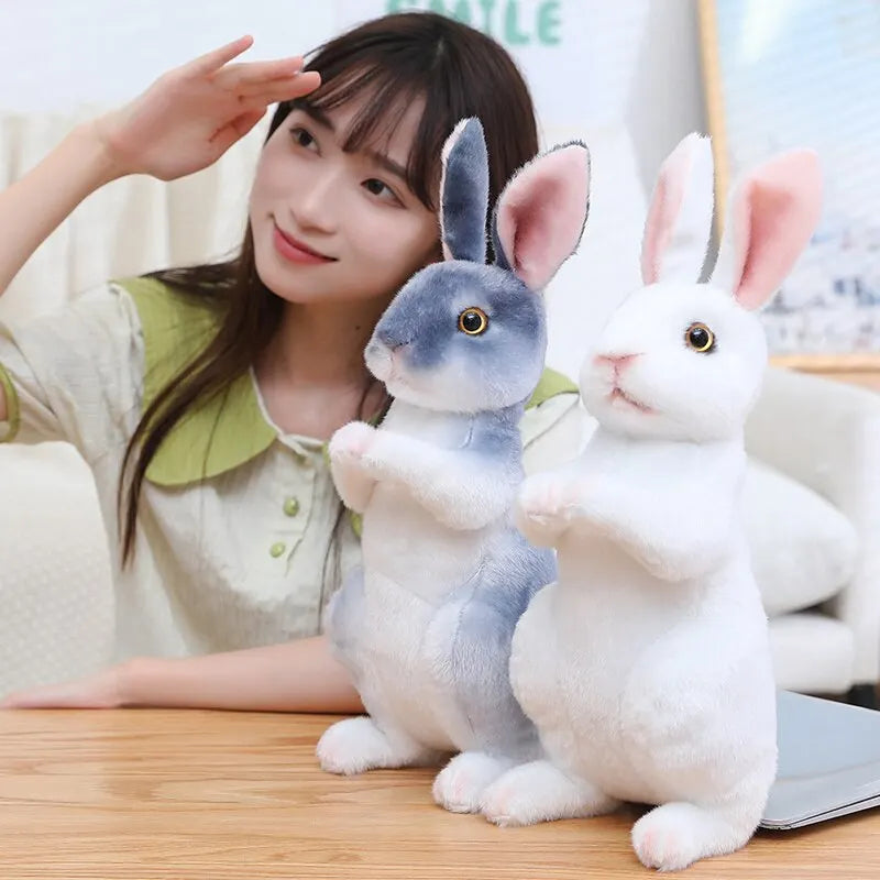 Coelhos De Pelúcia 1pc Aleatoriamente, Realista Bonito, Lifelike Animal Foto Adereços Coelho Simulação Brinquedo Modelo Presente De Aniversário