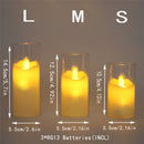 Conjunto com 6 Velas LED Sem Chama - Candelabros de Acrílico para Casamentos e Natal
