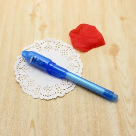 Conjunto com 4 Canetas Luminosas - Caneta Mágica Roxa 2 em 1 com Luz UV e Tinta Invisível, Brinquedo Educativo para Crianças, Ideal para Aprender e Desenhar