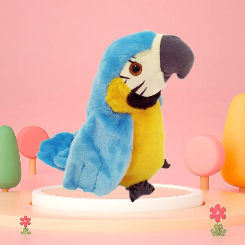 Arara Falante: Brinquedo interativo musical e colorido que bate asas e ensina crianças a falar, Repete o que você fala