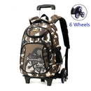 Mochila Escolar Infantil com Rodinhas para Meninos – Mochila Trolley com Rodas