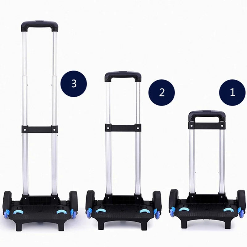 Estrutura de Rodinhas para Mochila Escolar Infantil com Alça Expandível