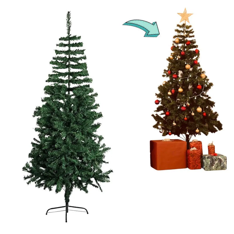 Árvore de Natal Luxo - Pinheiro Grande e Encorpado 1,80m com 750 Galhos Premium