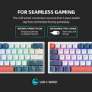 Mini teclado mecânico Machenike K500-B61, 60%, 61 teclas, com fio, RGB