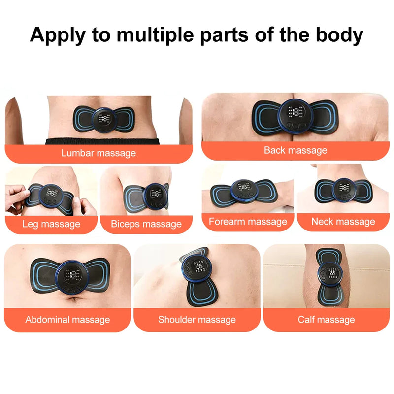Mini Massageador Elétrico de Pescoço, Massagem no Pescoço, 8 modos, alivia o estresse muscular e a fadiga