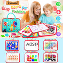 Busy Board Montessori Toys for Toddlers, Brinquedo Sensorial, Aprendizagem Pré-Escolar, Atividades de Viagem Educativas para Meninos, Habilidades Motoras Finas