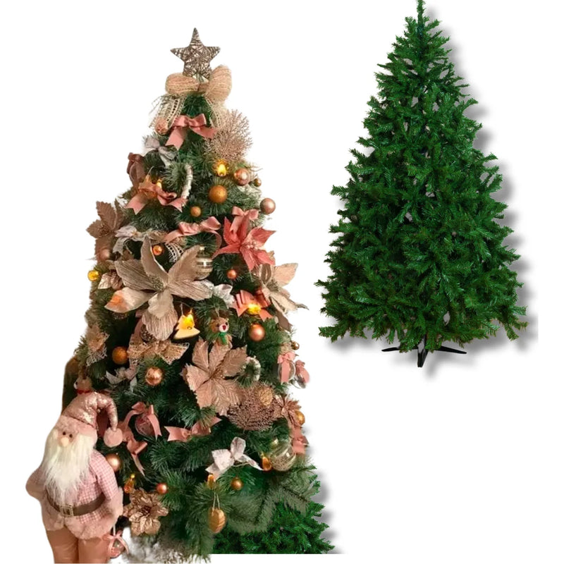 Árvore de Natal Completa e Encorpada 1,80m - 320 Ramos Tradicionais de Pinheiro Luxo