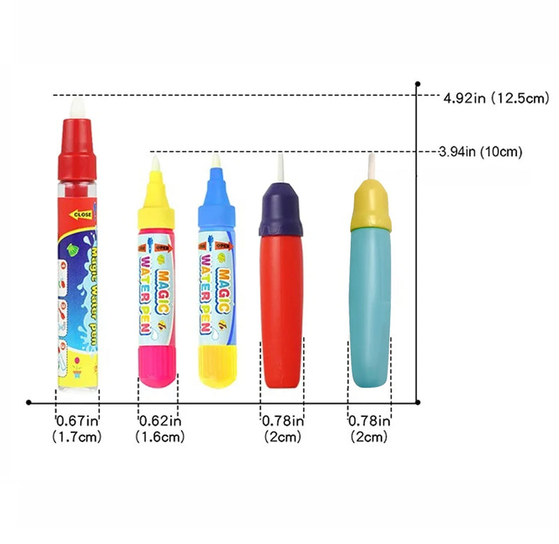 Caneta Mágica para Tapete de Desenho - Ferramenta de Substituição para Brinquedos Educativos, Caneta para Pintura e Escrita no Tapete de Água para Crianças