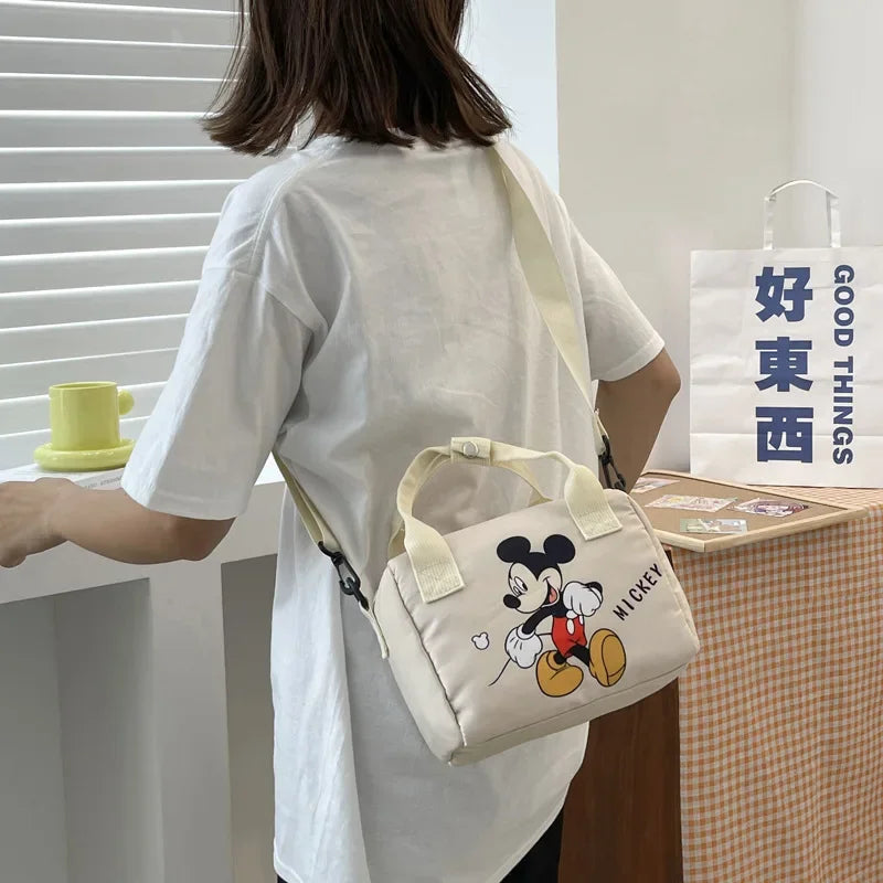 Disney - Bolsa de Ombro do Mickey e Minnie para homens e mulheres, Minnie Mouse, Bolsa Mensageiro, Moda