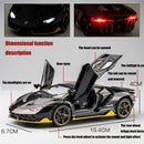 Modelo de Carro em Miniatura para crianças, metal, puxar para trás, carro esportivo, ornamento com para abrir a porta, presente criativo, brinquedos, escala 1:32