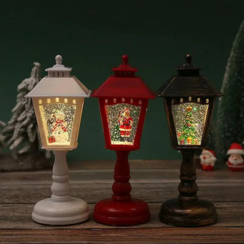Decorações de Natal: Lâmpadas de Vento Iluminadas com Música – Abajures Criativos e Enfeites de Mesa para Decoração de Natal em Casa