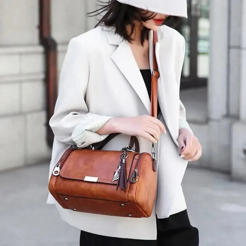 Bolsa de Ombro de Grande Capacidade Feminina, Fashion Com Alça Removível