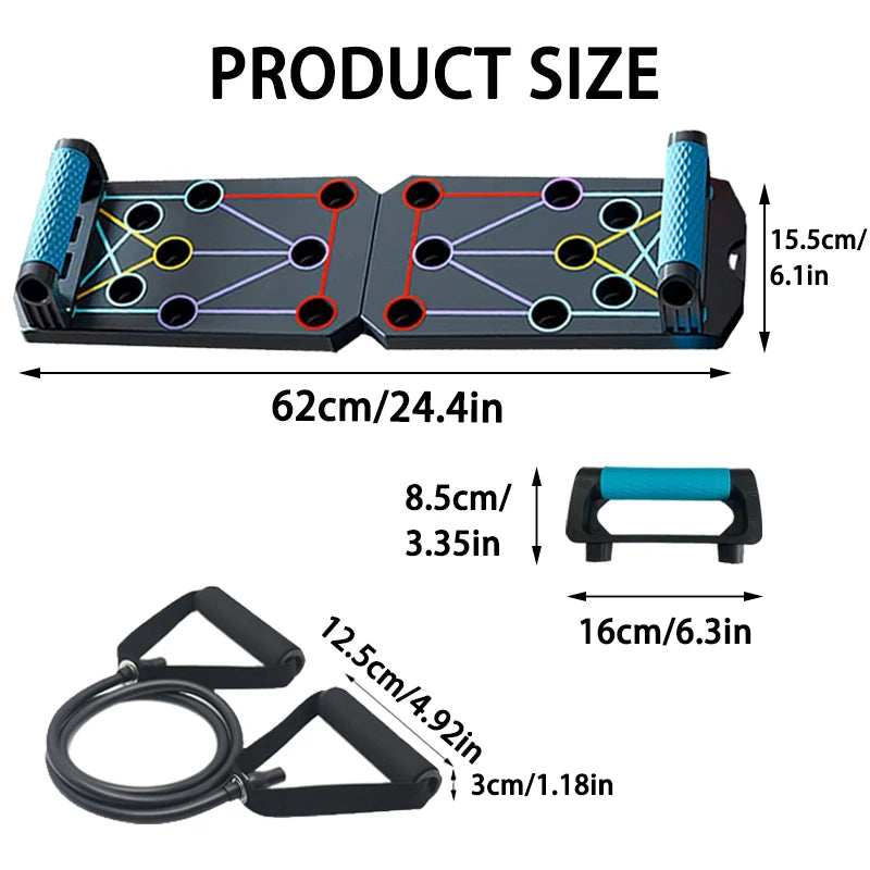 Placa de Flexão Dobrável – Equipamento Multifuncional para Exercícios Musculares