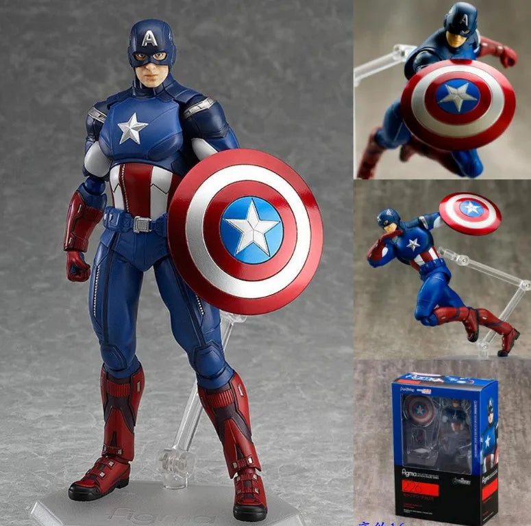 Capitão América conjunto móvel  brinquedos coleção e modelo de desenho animado