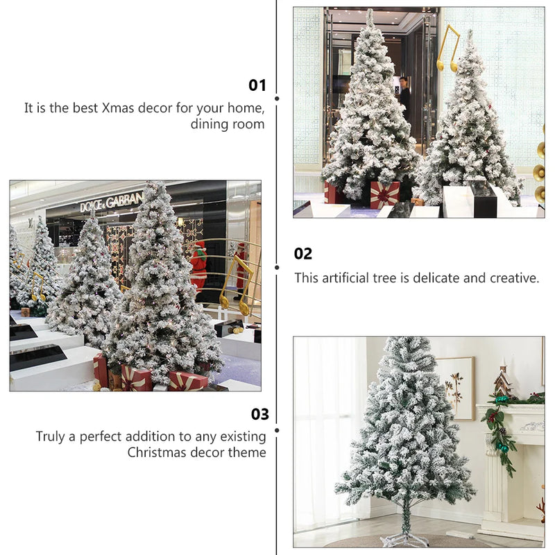 Árvore de Natal Artificial de Pinheiro Grande - Adorável e Exuberante Decoração Natalina Branca