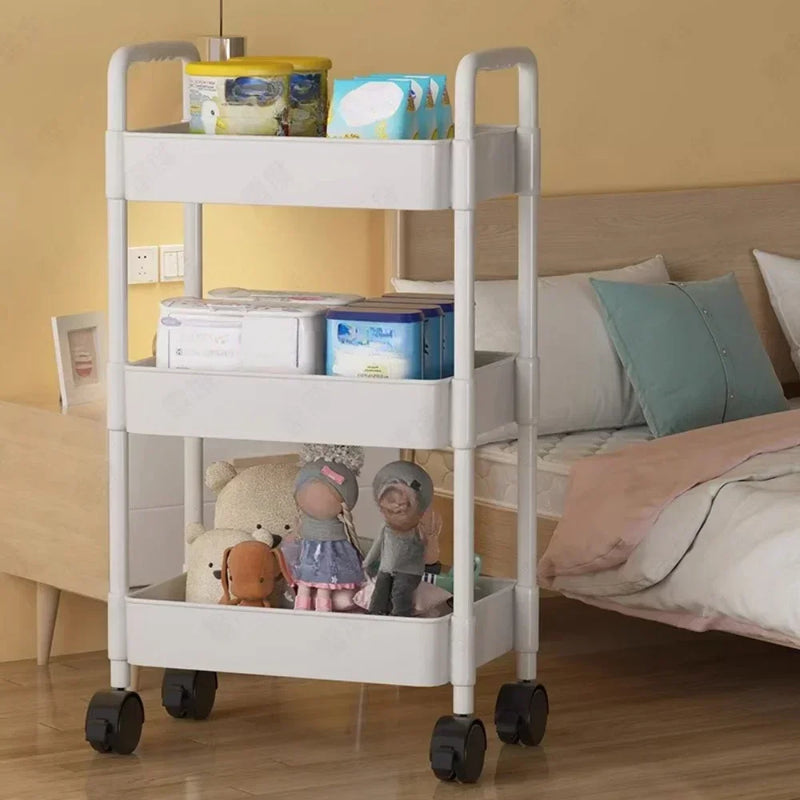 Rack multifuncional com Rodas, Carrinho Organizador, Acessórios para Casa