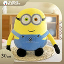 Minions filme periferia amarelo pelúcia bob stuart brinquedos de pelúcia em jeans bonecas macias travesseiro decoração crianças presente aniversário