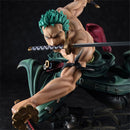 Peça 10cm anime figura gk roronoa zoro três lâminas sa-máximo mangá anime estátua figura de ação coleção modelo brinquedo do miúdo