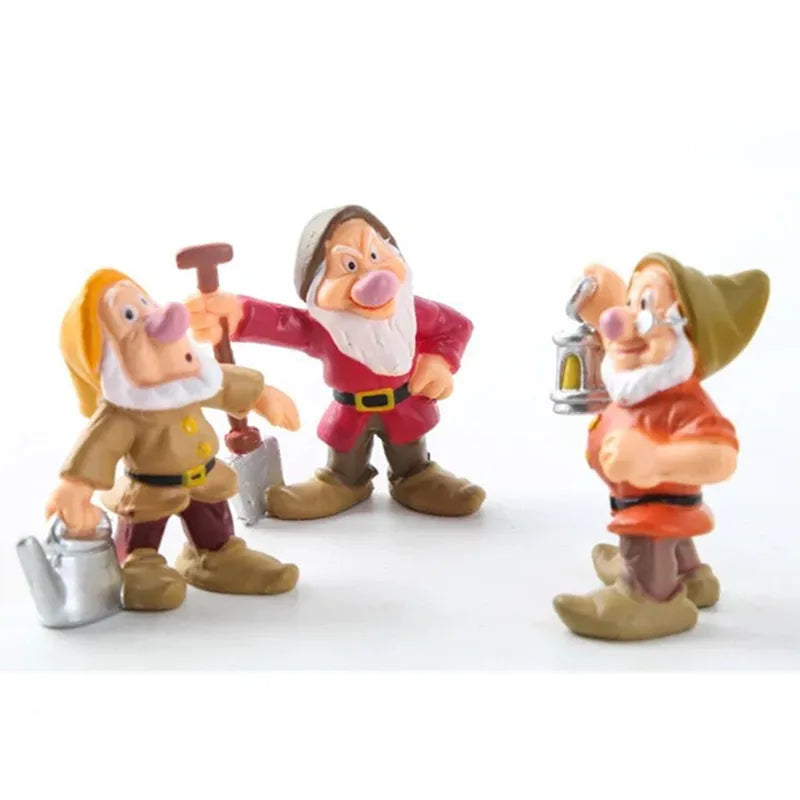 Branca de Neve e os Sete Anões para Crianças, Princesa da Neve, Coleção Bonecas, Brinquedos para Meninas, 8 peças por conjunto