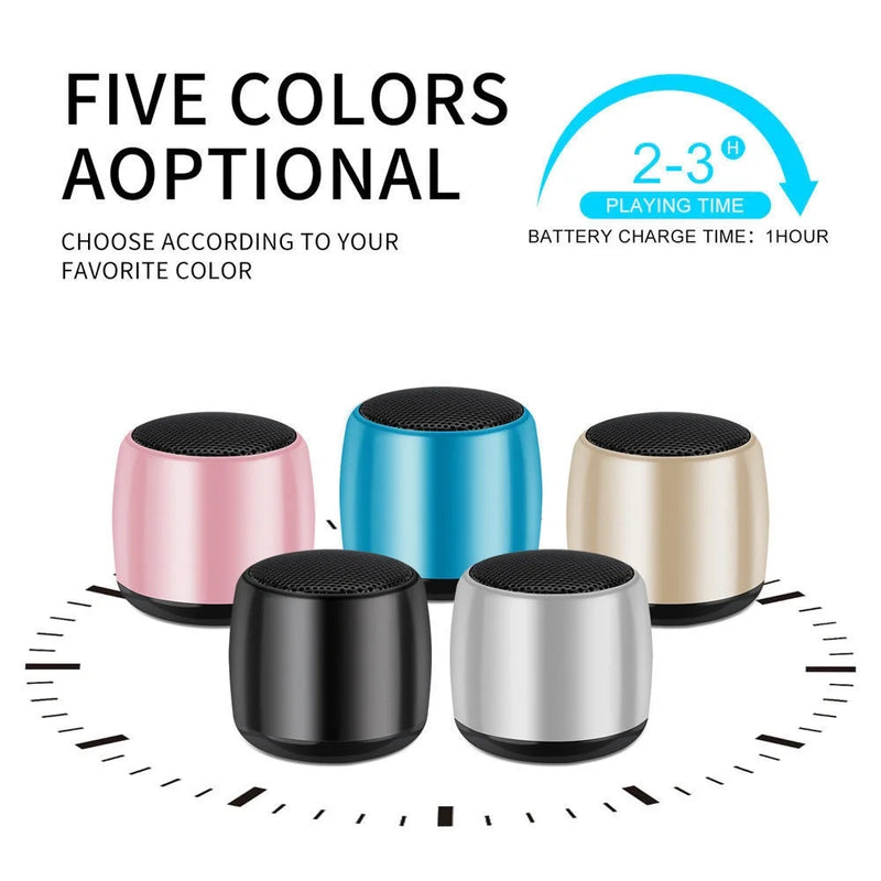 Mini alto-falante portátil sem fio, bluetooth, 34mm, portátil, áudio, caixinha de som