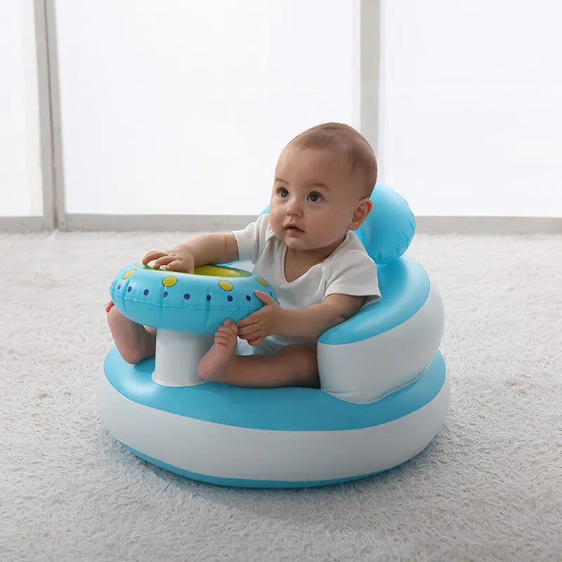 Assento de bebê multifuncional, sofá inflável, cadeira de jantar do bebê, cadeira de alimentação do bebê, para crianças aprendendo