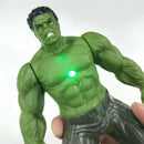 Brinquedos Action Figure para Crianças, Anime Marvel Figures, Homem-Aranha, Hulk, Iron Man, Cartoon Kids Toy, Presente de Natal, Glow Doll Hobbies, 17 cm