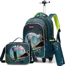 Conjunto de Mochila Escolar com Rodinhas para Meninas