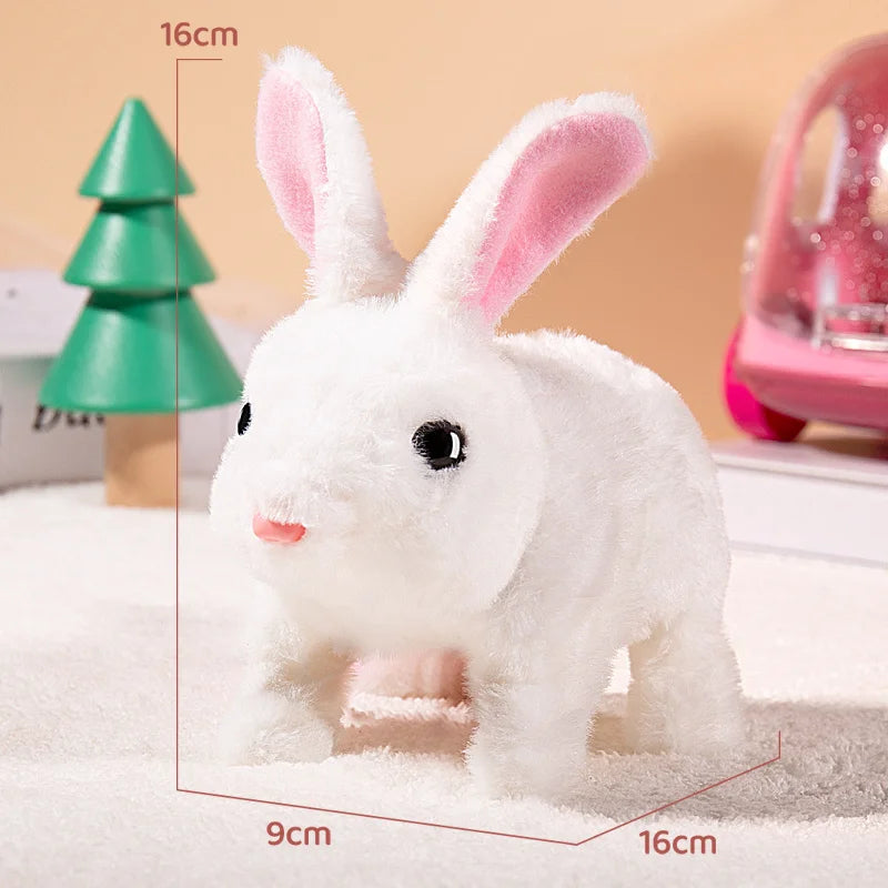 Brinquedos de pelúcia, coelho fofo para crianças, animal de estimação eletrônico com som, trocar roupas, brinquedos para crianças pequenas