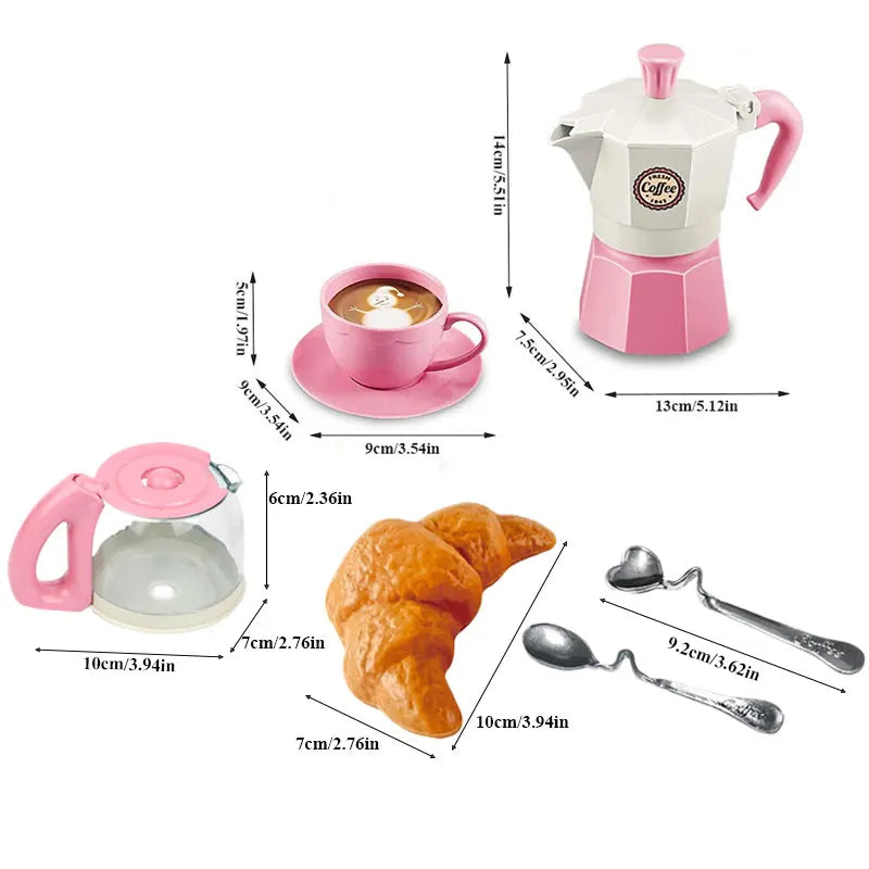 Simulação Jogo de Café Infantil, Louça Play House, Cozinha ao ar livre, DIY Jogo de Chá da Tarde, Brinquedo Presente para Crianças, 4 peças, 11 peças